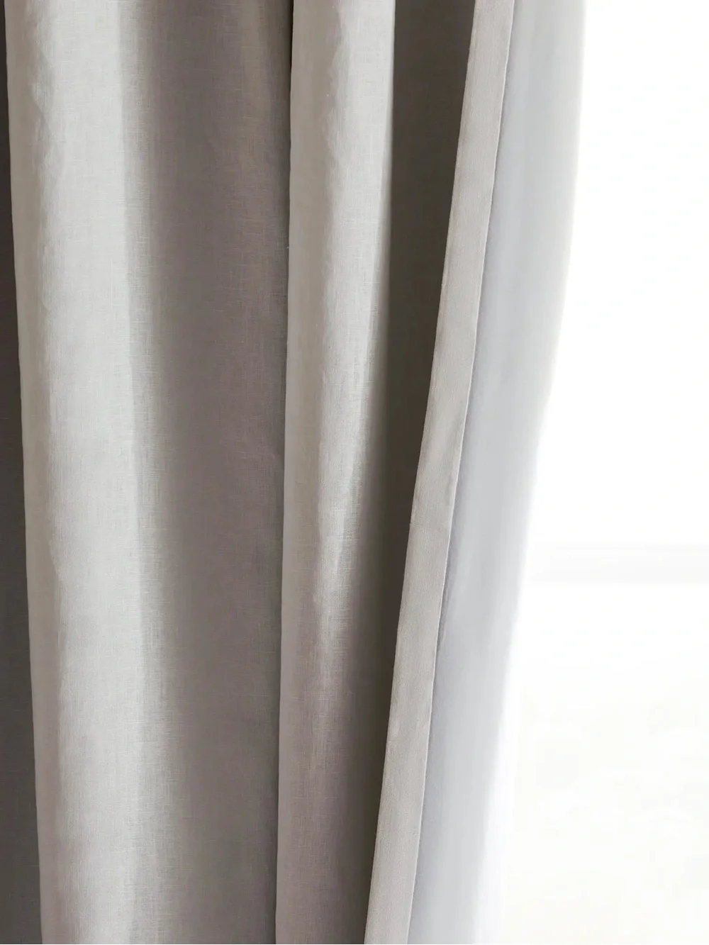 QUINCE Set Of 2 48x84 European Linen True Blackout Curtains White 9635